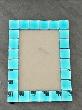 Isaac Jacobs Decorative Sparkling Blue Jewel Bauble 4x6 Picture Frame Y2K Vibes